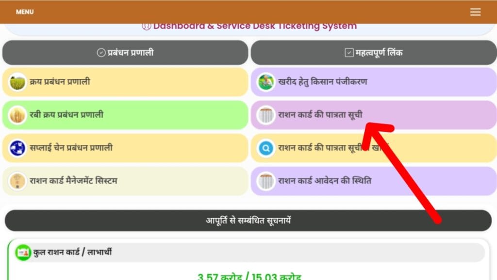 UP Ration Card List